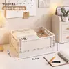 Caixa de Armazenamento para Livros Cesta de Armazenamento para Livros Miudezas Cosméticos Organizador de Mesa para Estudante Caixa de Armazenamento de Plástico Transparente