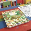 10 folhas/pacote de pôsteres para colorir, novo tema de acampamento e exploração de viagens transfronteiriças, papel para rabiscar divertido para colorir desenhado à mão