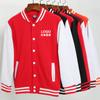 Todo Algodón Rizo Grande Delgado Traje de Béisbol Sudadera Ropa de Trabajo Personalizada Grupo de Personal Chaqueta Deportiva de Ocio Logo Bordado