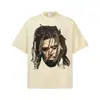 J Cole Hip Hop Rap Americano Lavado Desgastado Peso Pesado Cuello Redondo Manga Corta Camiseta Comercio Exterior Transfronterizo Hombres Mujeres Holgado Moderno