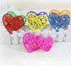 Corazón de Ratán Decoración de Boda con Forma de Corazón de Ratán Decoración de Jardín de Niños Corazón Hecho a Mano Día de San Valentín Corazón de Durazno Colorido