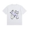 2024 cross-border europeu e americano masculino retro top solto rua moda esportes y2k impresso camiseta masculina e feminina mangas curtas