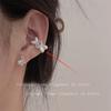 Pendientes con borlas de circonita y diamantes de imitación para mujer, con temperamento versátil, personalidad a la moda, estilo nicho, asimétricos, de plata.