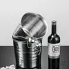 Balde de Gelo Espessado de Aço Inoxidável Ktv Bar Suprimentos Balde de Champanhe Balde de Gelo Comercial Balde Criativo para Cerveja Vinho Tinto