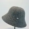 Novo Chapéu de Pescador de Tricô Estilo Coreano para Mulheres, Chapéu Balde Quente para Outono e Inverno, Chapéu Cloche Dobrável para Cabeça Grande