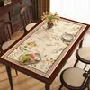 Mantel individual de alta gama estilo americano vintage, impermeable, a prueba de aceite, resistente al calor, lavable, protector de mesa de cuero PVC