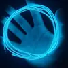 El alambre de luz fría luz de atmósfera de neón alambre luminoso superfino hecho a mano diy luz de ojo luminoso para disfraz de bestia tira de luz fluorescente para baile