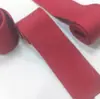 Venda Direta de Fábrica de Fita Grossa de Algodão Puro Canelada na Cor Vinho, Fita de Tecido com Borda Larga para Acabamento de Roupas, Alças de Bagagem e Acessórios