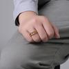 Anillo Sencillo para Mujer con Hebilla de Estilo Europeo y Americano, Hueco, Nudo de Cuerda, Acero de Titanio, Personalizado, Anillo de Propuesta, Regalo