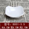 Plato Pequeño Blanco Creativo, Recipiente Irregular Estilo Japonés para Vinagre, Plato para Salsa de Soja, Bol de Plástico para Condimentos, Plato para Sabor, Vajilla de Melamina Imitación Porcelana