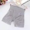 Leggings Sem Costura de Renda para Mulheres, Boxer Calça de Segurança com Controle de Barriga, Calça de Segurança Sem Costura de Algodão Três Pontos Anti-Exposição