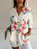 Estación Independiente Transfronteriza Europea y Americana Más Vendido Camisa Larga para Mujer Primavera Verano Otoño Camisa de Hombro Pez Impresión 3D