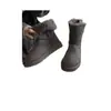 Zapatos de algodón otoño e invierno botas de caña alta versátiles cálidos botines elegantes peludos 2026 nuevos de nieve con forro de felpa engrosado para mujer