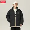 Chaqueta de Algodón con Cuello Alto y Estampado de Letras Góticas Personalizado para Hombre, Chaqueta de Invierno Cálida Tipo Puffer con Dobladillo Ajustable