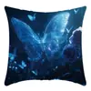 TEMU Funda de Almohada de Lino con Estampado de Mariposa 3D Imitación Color Retro Mariposa con Lentejuelas Brillantes