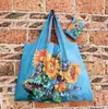 Bolso Estilo Pintura al Óleo de Van Gogh, Capacidad Extra Grande, Bolsa de Compras Plegable, Bolsa de Dibujos Animados Ecológica para Supermercado, Bolsa para la Compra, Bolsa de Almacenamiento