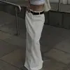 Moda para Viajes Transfronterizos Mujer Otoño Nuevo Versátil Cintura Alta Bolsillo con Abertura Falda Bodycon Venta Caliente