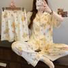 Pijama Sakura Variado de Chica Carta Mágica para Mujer Verano Nuevo Lindo Pequeño de Manga Corta Ropa de Casa Conjunto de Tres Piezas Venta al por Mayor