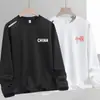 Moletom masculino de outono e inverno, solto e grosso, sem zíper, gola redonda, camiseta de manga comprida, tamanho grande, moderno e versátil