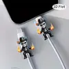 Imagen Genial de Cráneo de Vaquero Protector de Cable de Datos Acrílico 2D, Antiroturas, Datos para Teléfono Móvil Tipo-C