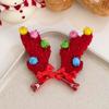 Tocado navideño con horquilla de Papá Noel y asta para el pelo, diadema para niños, horquilla navideña, accesorios para el cabello, diadema