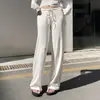 Conjunto de Dos Piezas para Mujer 2026 Invierno Nuevo Dulce y Cómodo Color Sólido Cuello en V Profundo Top con Atar y Pantalones Rectos con Cordón