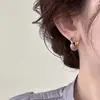 Pendientes de Esmalte Retorcidos de Pequeña Fragancia Estilo Francés para Mujer, Pendientes de Botón de Lujo Ligero Nicho de Gama Alta, Pendientes Nuevos de Moda con Temperamento Exquisito
