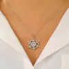 Collar con Colgante de Copo de Nieve de Diamante Cadena para Clavícula Joyería Navideña Transfronteriza Europea y Americana Collar para Fiesta Festiva de Lujo Ligero para Mujer