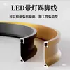 Rodapé luminoso em forma de arco com luzes LED, rodapé de liga de alumínio montado na superfície, fita de LED circular embutida em arco, canaleta de luz para linha do piso