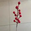 Fruta Vermelha Artificial Fruta da Fortuna Ornamento Decorativo Frutas Vermelhas Balde de Bênção para o Festival da Primavera Ano Novo com Flores Azevinho Casa Alta Simulação