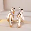 Pendientes de Piedra Cruzada Rongxing de Flujo Retro Transfronterizo, disponibles en varios colores, regalo exquisito para mujeres