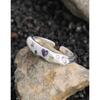 902 Estilo K Ins Nicho Diseño de Lujo Accesible Versátil Anillo Abierto de Circonia Contrastante Plata Esterlina S925 Textura Femenina