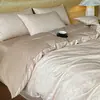 Juego de Cuatro Piezas Jacquard de Lujo Ligero de Algodón Puro, Ropa de Cama de Satén de Algodón de Fibra Larga de 60 Hilos, Funda de Edredón, Sábanas 100% Algodón