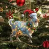 Nuevos colgantes acrílicos de árbol de Navidad transfronterizos, adornos de animales, decoraciones navideñas, ambiente festivo para el hogar, en stock