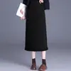 Falda con dobladillo fruncido para mujer, nuevo estilo otoño e invierno 2026, falda recta adelgazante de cintura alta, falda lápiz bodycon moderna y simple