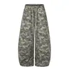 Pantalones de chándal camuflados estilo callejero americano para hombre y mujer, nueva colección otoño 2026, con un diseño relajado, holgado y de pierna ancha para uso casual y deportivo