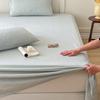 Sábana de Algodón Lavado Estilo Japonés Pieza Única Dormitorio de Estudiantes 100% Algodón Puro Sábana Individual/Doble Sábana Ajustable Juego de Tres Piezas 3