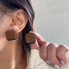 Pendientes de aguja de plata 925 con pintura de flores de amor de otoño e invierno de Corea del Sur, elegantes y retro que combinan con todo para mujer.
