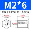 Acero al Carbono Galvanizado Espárrago de Agujero Ciego Tuerca Hexagonal Columna Chasis Lámina Metálica Placa de Presión Tuerca Columna Bso-M2M2.5M5M6M8
