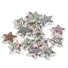 Acrílico Moda Estampado de Leopardo Graffiti Dibujos Animados Estrella de Cinco Puntas Chapado en Color Agujero Recto Cuentas Accesorios para Pulseras DIY