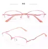Novos Óculos de Grau Femininos para Negócios Armação Meio Aro Escovada Elegantes Versáteis Disponíveis para Atacado e Atacado de Lotes Mistos