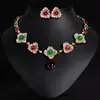 2026 Conjunto de Colar e Brincos de Noiva Mais Vendido Transfronteiriço Cristal Acessórios para Vestido de Casamento Vestido de Banquete Conjunto Combinando