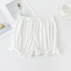 Shorts de Segurança Jk para Mulheres, Anti-Exposição, Verão 2025, Bloomers Estampa Abóbora Branca, Suporte para Saia, Shorts Base para Grupo de Meninas com Reforço