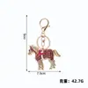 Llavero Creativo Transfronterizo de Diamantes de Pony Zodiacal Colgante de Bolsas de Animales Pequeños Accesorios para Coche Regalo Regalo de Cumpleaños