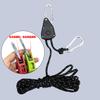 Cuerda de Viento Polea Ajustable Exterior Accesorios para Tienda de Campaña Soporte Polea Elevadora Cuerda de Viento Toldo Parasol Rueda Colgante con Cuerda