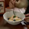 Juego de Vajilla de Cerámica Mate de Gama Alta para Uso Doméstico, Tazones Simples para Platos, Tazones para Fideos, Tazones de Presentación Estilo Occidental