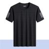 Camiseta de manga corta de seda de hielo para hombre verano ropa de secado rápido deportes al aire libre ocio camiseta de color sólido para hombre fabricantes venta al por mayor