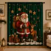 Amazon Venda Quente Transfronteiriça Cortinas com Impressão Digital Série de Natal Decoração de Casa Cortinas Blackout SHIEN Dropshipping