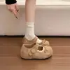 2026 Nuevos Zapatos de Mujer Mary Jane Estilo Artístico Retro de Primavera con Lazos y Aumento Oculto de Altura Zapatos Birkenstock