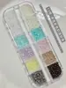 Decoraciones para Uñas con Perlas Iridiscentes de Alto Brillo Colores Dopamina Perlas Redondas Planas Traseras Decoraciones 3D para Uñas DIY
